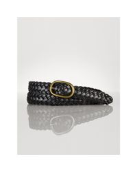 Polo Ralph Lauren | Black Braided Leather Belt | Lyst