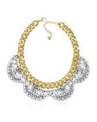 Juicy Couture - Metallic Flower Cluster Collar Necklace - Lyst