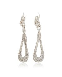 VBH | Metallic White Gold Clip On Pendant Earrings | Lyst