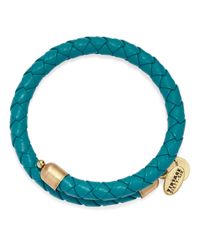 ALEX AND ANI | Teal Vintage 66 Braided Leather Wrap Bracelet | Lyst