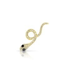 Anne Sisteron | 14kt Yellow Gold Black Diamond Snake Ear Cuff | Lyst