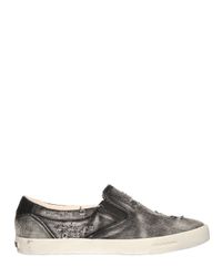 DIESEL | Black Subways Distress Denim Slip-on Sneakers for Men | Lyst