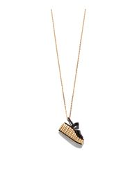 Ferragamo - Metallic Miniature Preziose Gold Wedge With Black Satin - Lyst