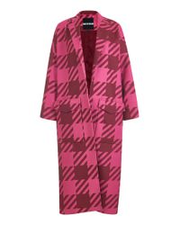 House of Holland | Pink Gingham Coat | Lyst