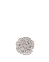 CZ by Kenneth Jay Lane | Metallic Cubic Zirconia Pavé Flower Ring | Lyst