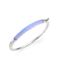 Alexis Bittar | Blue Lucite Glacial Id Bangle Bracelet | Lyst