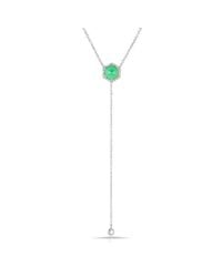 Anne Sisteron - Green 14kt White Gold Chrysophase Diamond Flirt Necklace - Lyst