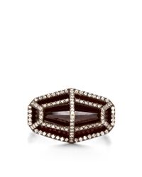 Monique Péan | Red One Of A Kind Rhodolite Cage Ring | Lyst