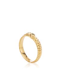 Monica Rich Kosann | Metallic 18k Yellow Gold Owl Poesy Ring | Lyst