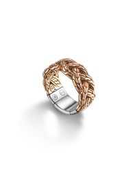 John Hardy | Metallic Braided Band Ring for Men | Lyst