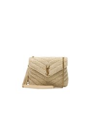 Saint Laurent | Natural Large Lou Lou Braided Chain Shoulder Bag | Lyst