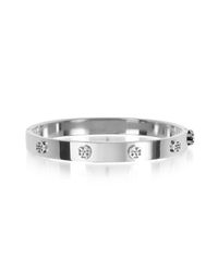 Tory Burch - Metallic Logo Stud Hinge Bracelet - Lyst