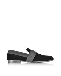 Jimmy Choo - John Black Velvet And Grossgrain Slipper Shoes for Men - Lyst