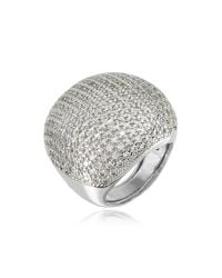 Azhar - Metallic Large Cubic Zirconia Sterling Silver Cocktail Ring - Lyst
