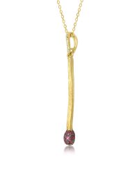 Aurelie Bidermann - Multicolor Red Rubies And 18k Yellow Gold Match Charm Pendant - Lyst