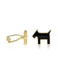 AZ Collection - Metallic Scottie Enamel Gold Plated Cuff Links for Men - Lyst