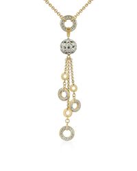 AZ Collection | Metallic Gold-plated Drop Necklace | Lyst