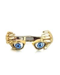 Bernard Delettrez - Metallic Bronze Hand Stiff Bracelet With Eye - Lyst