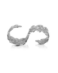 Bernard Delettrez - Metallic Two Fingers Silver Leafy Ring - Lyst