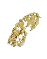 Bernard Delettrez | Metallic Goldtone Butterflies Articulated Bronze Ring | Lyst