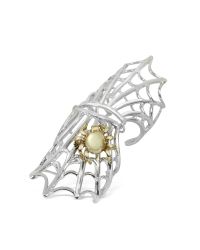 Bernard Delettrez - Metallic Spiderweb Silver And Bronze Articulated Ring - Lyst