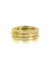 Bernard Delettrez - Metallic 18k Gold Triple Secret Ring W/diamonds - Lyst