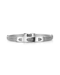 Forzieri | Metallic Difulco Line Stainless Steel Three-strand Bracelet | Lyst