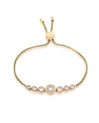 Michael Kors - Metallic Brilliance Goldtone Bracelet W/crystals - Lyst