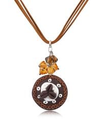 Dolci Gioie - Brown Chocolate Cake Pendant W/lace - Lyst