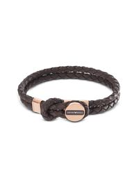 Emporio Armani - Brown Egs2177221 Signature Men's Bracelet for Men - Lyst