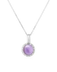 Mia & Beverly - Purple Amethyst And Diamond 18k Gold Charm Necklace - Lyst