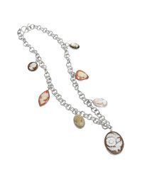 Mia & Beverly - Metallic Cameo Charm Necklace - Lyst