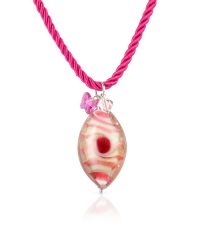 House of Murano - Vortice - Pink Murano Glass Swirling Drop Sterling Silver Necklace - Lyst