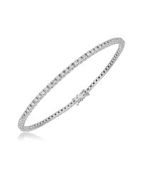FORZIERI | 1.61 Ctw White Diamond Eternity 18k Gold Tennis Bracelet | Lyst