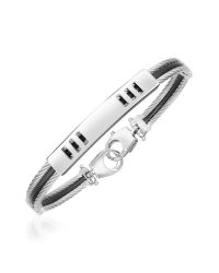 FORZIERI | Metallic Di Fulco - Stainless Steel Bracelet With Plaque for Men | Lyst