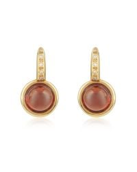 Mia & Beverly | Pink Garnet And Diamond 18k Rose Gold Earrings | Lyst