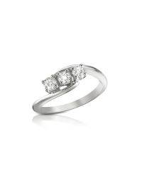 FORZIERI - Metallic 0.315 Ct Three-stone Diamond 18k Gold Ring - Lyst