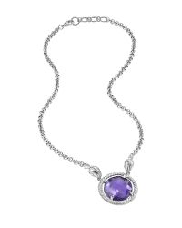 Just Cavalli | Blue Just Queen Silvertone Choker W/pendant | Lyst