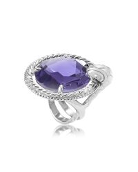 Just Cavalli - Metallic Just Queen Crystal Silvertone Ring - Lyst