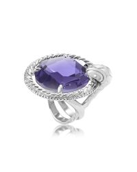 Just Cavalli - Metallic Just Queen Crystal Silvertone Ring - Lyst