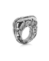 MM6 by Maison Martin Margiela - Metallic Logo Detail Copper Women's Ring - Lyst