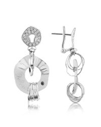 Orlando Orlandini - Fashion - Diamond 18k White Gold Drop Earrings - Lyst