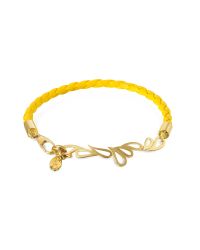 Sho London - Metallic Mari Fiendship Leather And Silver Vermeil Bangle - Lyst