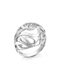 Sho London - Metallic Sterling Silver Mari Splash Boule Ring - Lyst