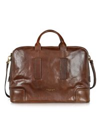The Bridge - Cosmopolitan Large Brown Leather Weekender Bag for Men - Lyst