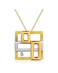 Torrini - Metallic Cubisme Diamond 18k Gold Pendant Necklace - Lyst