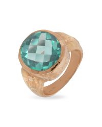 Torrini - Stefy - Green Amethyst Oval Gemstone 18k Rose Gold Ring - Lyst