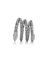 Giuseppe Zanotti - Metallic Serpent Wrap Bracelet Silver - Lyst