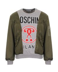 Moschino - Gray Panel Sweatshirt Grey for Men - Lyst