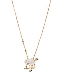 Vivienne Westwood - Metallic Selene Pendant Yellow Gold/white Crystal - Lyst